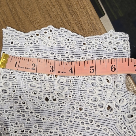 SUNDANCE-Blue/White 100% Cotton Eyelet Rain Dress-Size Medium - Picture 8 of 12